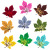 Spot Amazon Maple Leaf Butterfly Mixed Patch Mulitcolor Leaves Embroidery Flower Zhang Zi Subsidy Embroidered Cloth Stickers