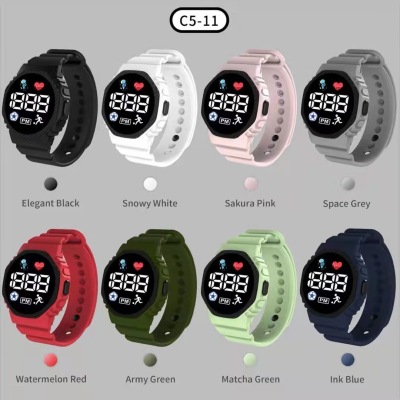 Creative LED Electronic Watch C5-11 Football Square Apple Waterproof Digital Sports Student Clothing Wear