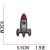 Spot Cartoon Small Rocket Computer Emboridery Label Embroidered Cloth Stickers Spaceship Patch Bag Decoration Zhang Zai Embroidery Patch