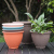 Upgraded Bowl Lotus Flower Pot Old Frosted Texture round Mouth Thickened Resin Green Plant Flower Pot Soil Hydroponic P14