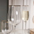 Tulip Gift Crystal Glass Vertical Rib Pattern Cocktail Glass Juice Cup Wine Set Creative Factory Direct Supply