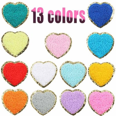 Spot Towel Embroidery Love Embroidered Cloth Stickers Computer Embroidery Zhang Zai Ironing Emboridery Label Heart Patch Amazon