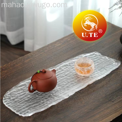 Crystal Glass Bamboo Tea Tray Tea Set Tea Tray