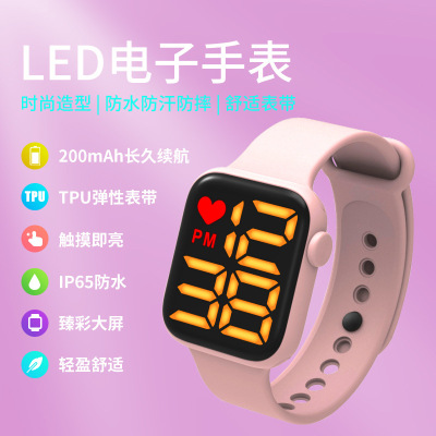 Y1led Electronic Watch Sports Watch Waterproof Movement Fashion Foreign Trade Watch Wholesale Large Font Display Touch