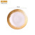 Golden Glass Plate Nordic Creative Golden Trim Fruit Plate Pastry Plate Steak Western Plate Tray Factory Direct Supply