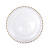 Plate Creative Golden Trim Electroplating Micro Glass Bead Bead Plate Western Food/Steak Tray Fruit Plate Tableware Disc