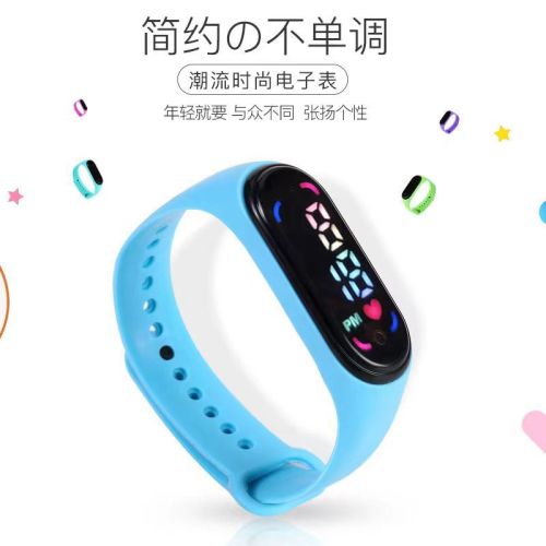 new m7 xiaomi electronic watch bracelet touch screen waterproof large font digital sports children‘s electronic watch