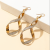 European and American Fashion Cool Simple Texture Frosted Iron Spiral Pendant Earrings Wholesale