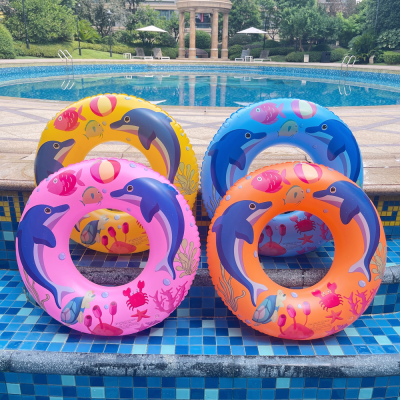 Burlap Texture Swimming Ring New Dolphin Color Rich Style