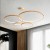 Nordic Log Style Atmospheric Lamp in the Living Room Internet Celebrity Circle Ring Personality Hall Restaurant LED Solid Wood Chandelier Minimalist