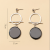 Korean Popular round Earrings Women's Black Wafer Earrings Simple and Stylish Earrings Good Quality on Behalf of the Consignor