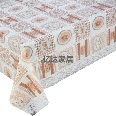 Factory Direct Sales PVC Printed Tablecloth Foam Lace Latest Popular Professional Customized Cold-Proof Square Tablecloth