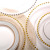 Plate Creative Golden Trim Electroplating Micro Glass Bead Bead Plate Western Food/Steak Tray Fruit Plate Tableware Disc