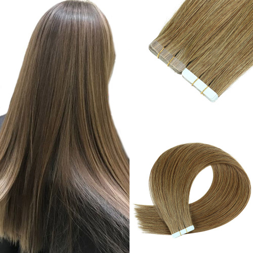 tape in hair extensions #8 double-sided adhesive hair extension hair extension pu hair wig