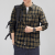 Japanese-Style Retro Autumn and Winter New Men's Casual Long Sleeve Plaid Shirt Coat American Style Trend Overalls