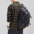 Japanese-Style Retro Autumn and Winter New Men's Casual Long Sleeve Plaid Shirt Coat American Style Trend Overalls
