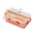 Ins Four-Button Plastic Lunch Box Student Office Worker Lunch Tableware Lunch Box Microwaveable Portable Compartment Lunch Box