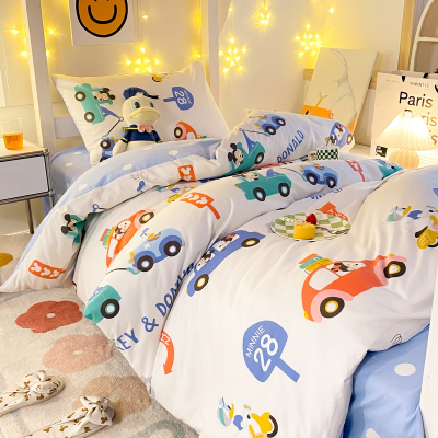 Cotton Student Dormitory Three-Piece Set Single Bedding Cotton Bed Sheet Quilt Cover Pillowcase Disney Set