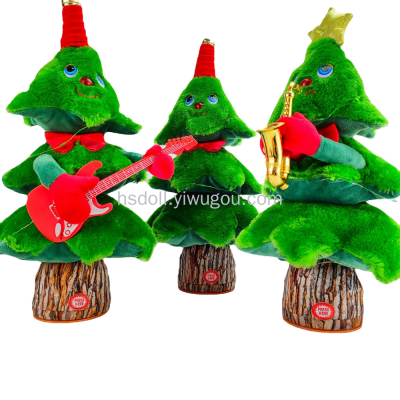 Funny Electric Christmas Tress Plush Toy Dancing Stuff Animals for Kids