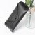 Black Leather PU Soft Bag Snap Button Glasses Case Belt Carrying Foldable Glasses Case Eva Snap Button Leather Bag Box