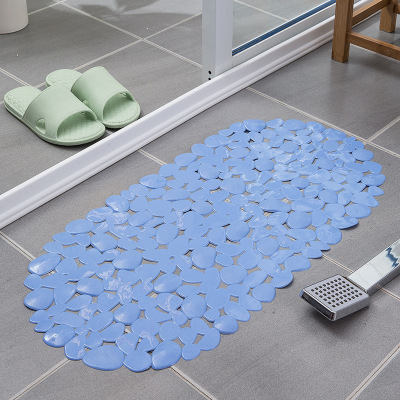 PVC Plain Oval Water Beads Bathroom Non-Slip Mat Elderly Children Bathroom Shower Room Bathtub Bath Non-Slip Mat