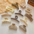 Elegant Milk Coffee Color Grip Ins Large Hair Clip Acrylic Shark Clip French Style Back Head Hair Claw Internet Celebrity Hair Accessories