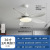 Traditional Fan Lamp Restaurant Home Living Room Nordic Ceiling Fan 48-Inch Large Wind Xiao-I with Electric Fan Chandelier