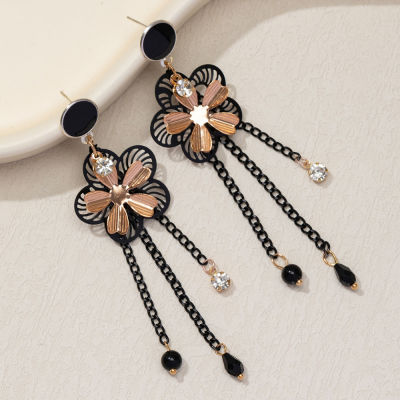 New Butterfly Tassel Elegant Flower Earrings Stylish Tassel Earrings