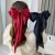 Yang Zi Same Style Black Barrettes Back Head Bow Headdress Korean Head Clip Spring Clip Hairpin Female Adult