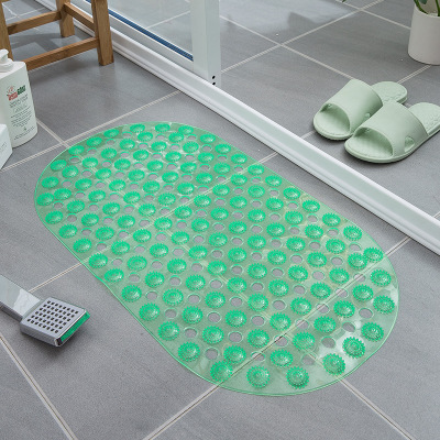 PVC Plain Oval Massage Bathroom Non-Slip Mat Bathroom Shower Room Bathtub Bath Non-Slip Mat Factory Direct Sales