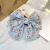 Korean Style Three-Layer Floral Big Bow Hairpin Fabric Chiffon Temperament Back Head Spring Clip Hairpin Girls' Hair Accessories