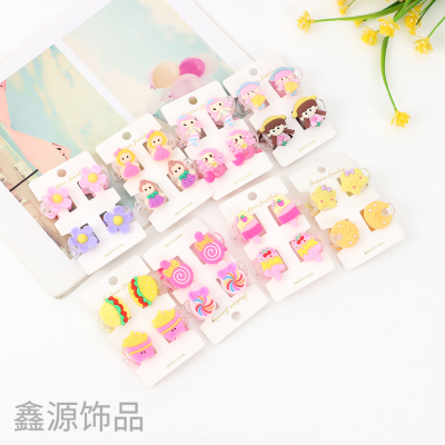 Children's Cartoon Cute Girl Small Jaw Clip Korean Girl Baby Hair Clip Princess Bang Clip Hair Clip for Broken Hair Headdress