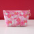 New Style Pink Girl Heart Pu Portable Portable Cosmetic Bag Large Capacity Wash Bag Storage Bag