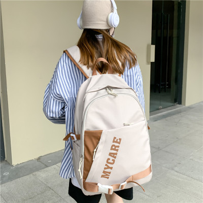 2022 Korean Style New Leisure Travel Leisure Commute Backpack Middle School Student Schoolbag Female Computer Backpack Wholesale