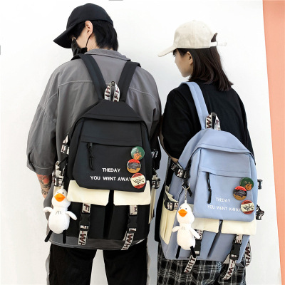 Wholesale Tooling Style Couple Backpack Korean Fashion Men's and Women's Backpack Large Capacity Casual Student Schoolbag