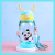 Cartoon Pp Plastic Antler Children's Water Cup Bounce Portable Cup with Straw Summer Student Baby Cup in Stock