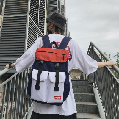 Korean Style New Backpack Men's Youth Personalized Schoolbag Junior High School Students Leisure Travel Trendy Backpack Manufacturer