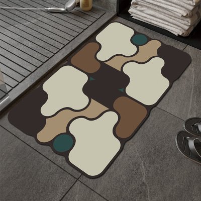 New Diatom Ooze Soft Floor Mat Bathroom Bathroom Absorbent Non-Slip Foot Mat Bedroom Door Absorbent Carpet Floor Mat