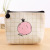 Fresh Cloth Mini Small Square Bag with Zip Student Cute Coin Bag Key Case Korean Short Canvas Coin Purse
