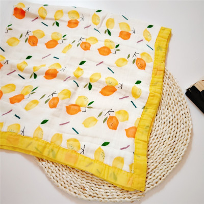 Autumn and Winter Infant 6-Layer Bamboo Fiber Cotton Cloth Bath Towel Thick Blanket Soft Bamboo Cotton Children's Quilts Baby Swaddling