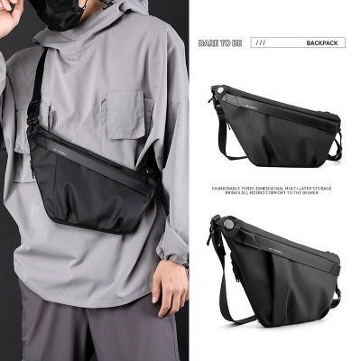 Cross-Border New Arrival Men's Large Capacity Shoulder Messenger Bag Business Casual Chest Bag Digital Storage Bag Close-Fitting Anti-Theft Package