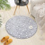 Round Printed Luminous Glow Floor Mat Carpet Living Room Carpet Modern Minimalist Hanging Basket Mat Bedroom Bedside Swivel Chair Blanket