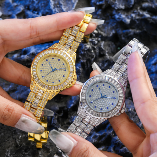 cross-border simple diamond-embedded women‘s watch fashion temperament quartz watch niche blue needle watch manufacturers direct supply spot