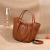 2022 New Trendy Genuine Leather Women's Bag Handbag Women's Special-Interest Design Pleated Messenger Bag Vegetable Basket Large Capacity Women's Bag