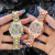 New Fashion Steel Watch Waterproof Light Luxury Gold Watch Student Three-Eye Turntable Gold Watch Lady Temperament Watch