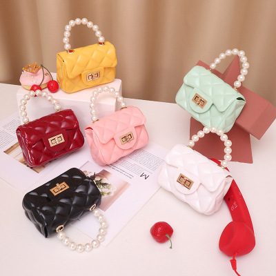 Gel Bag 2022 New Bags Ladies Bag Foreign Trade Wholesale Fashion Chain Bag Pearl Jelly Crossbody Bag