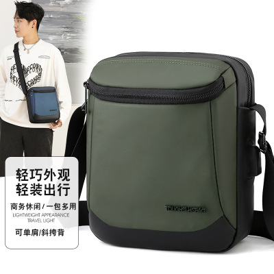 Cross-Border New Arrival Men's Messenger Bag Casual Shoulder Bag Crossbody Bag Business Commute Men's Bag Briefcase Factory Wholesale