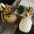 Nordic Simple Light Luxury Ceramic Pineapple Golden Creative Home Living Room Entrance Model Room Soft Decoration Decoration