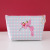 New Style Pink Girl Heart Pu Portable Portable Cosmetic Bag Large Capacity Wash Bag Storage Bag