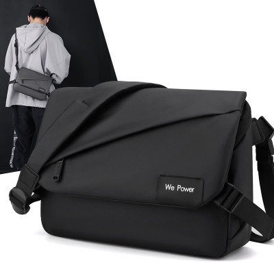 New Men's Simplicity Messenger Bag Fashion Shoulder Men's Bag Large Capacity Waterproof Messenger Bag Business Briefcase